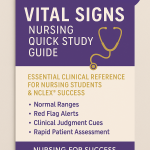 Vital Signs Nursing Quick Study Guide — Instant Digital Download