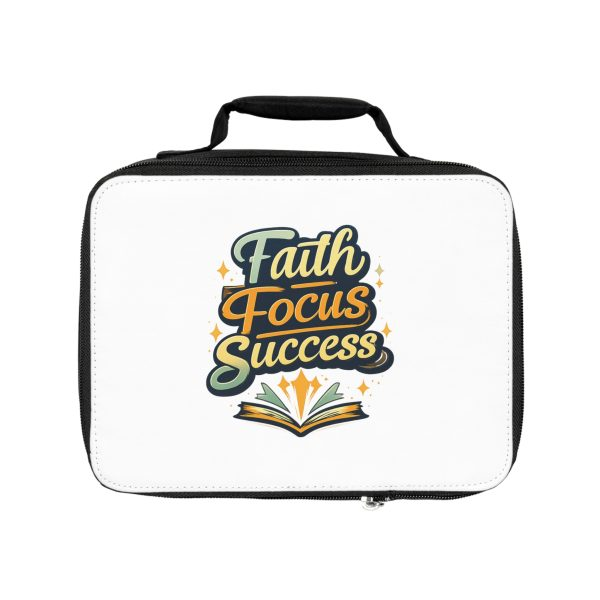 Faith • Focus • Success Insulated Lunch Bag – Minimalist Everyday Lunch Tote for Work, School & Gifting - Image 3