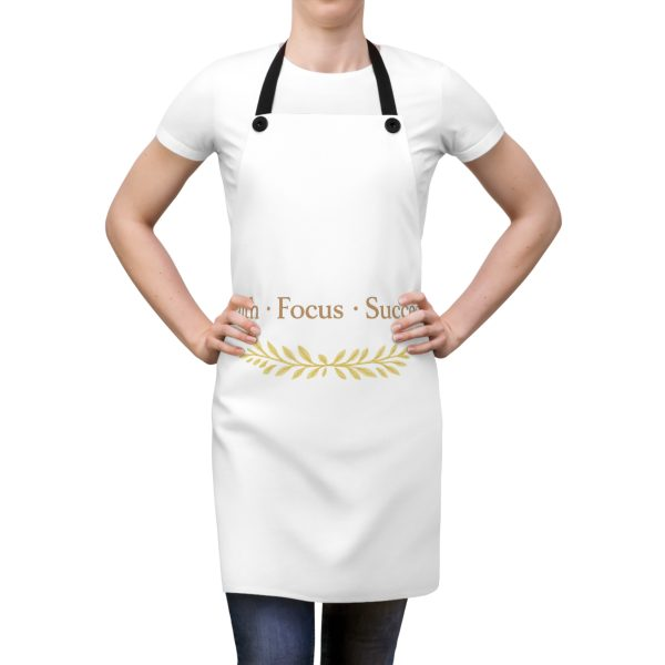 Faith • Focus • Success Inspirational Kitchen Apron – Elegant White Apron for Everyday Cooking & Gifting - Image 3